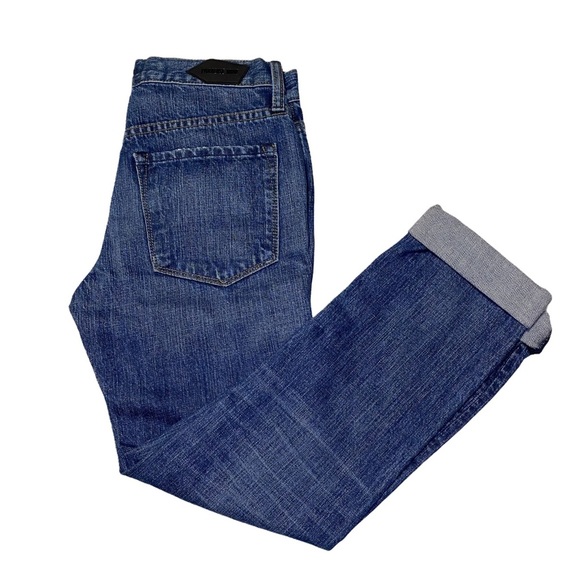 ARITZIA Slim Distressed Boyfriend Blue Jeans - Picture 1 of 15